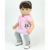 Sophia's - 15" Doll - Panda Bear Hooded Sweatshirt, Tunic & Polka Dot Leggings - Light Pink
