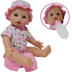 The New York Doll Collection 12 Inch Drink And Wet Potty Training Baby Doll