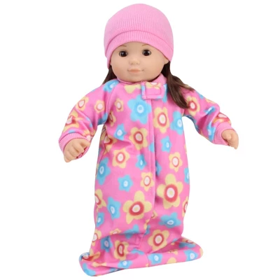 Sophia’s 2 Piece Sleep Sack And Hat Set For 15" Dolls, Pink - Image 3