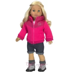 Sophia’s Nylon Fleece-Lined Jacket For 18” Dolls, Hot Pink