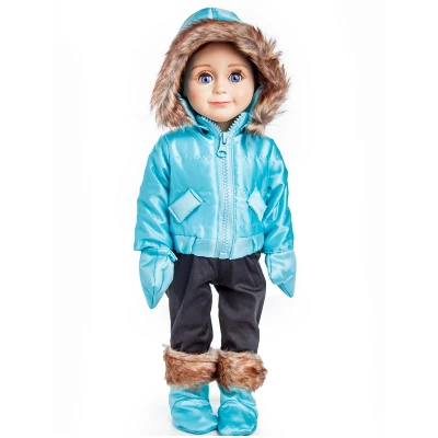 The Queen's Treasures 18 Inch Doll Complete 6 Pc Blue Ski Wear Clothes - Image 3