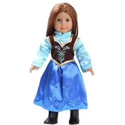 Dress Along Dolly Anna Frozen Inspired Outfit For American Girl Doll