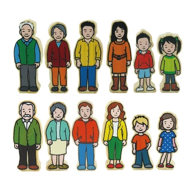 The Freckled Frog Wooden Village People - 42 Pieces - Image 2