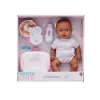 Perfectly Cute Feed & Wet 14" Baby Set - Brunette With Brown Eyes