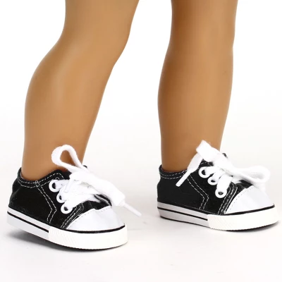 Sophia’s Canvas Sneakers For 18" Dolls, Black - Image 2