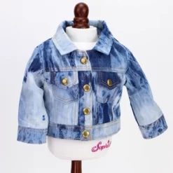 Sophia’s Acid Wash Style Jean Jacket For 18" Dolls, Blue