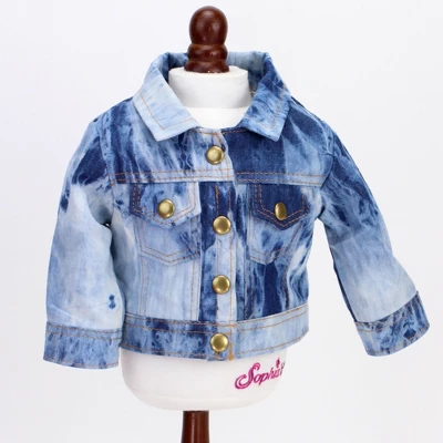 Sophia’s Acid Wash Style Jean Jacket For 18" Dolls, Blue