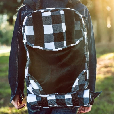 The Queen;'sTreasures 18" Doll Carrier And Sleeping Bag, Black & White - Image 2