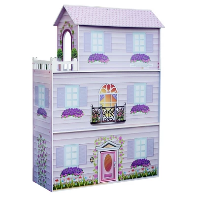 Teamson Kids Fancy Mansion Doll House With 13pcs Furniture - Image 4
