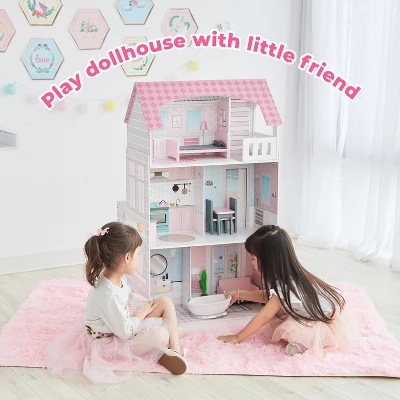 Teamson Kids 'Wonderland' Children's 2 In 1 Doll House & Play Kitchen TD-12515P - Image 5